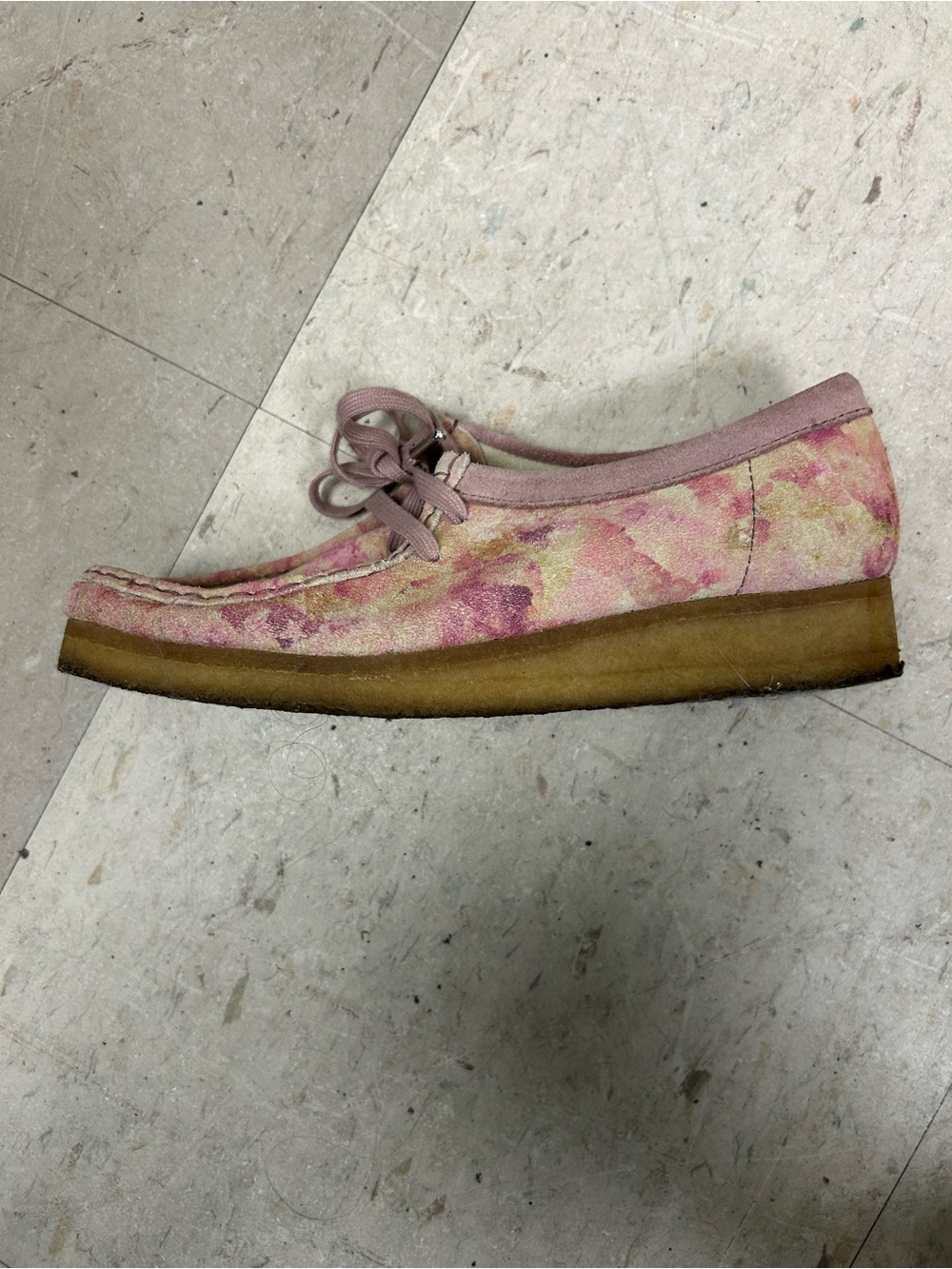 Women's Pink Purple Suede Clark’s Wallabees